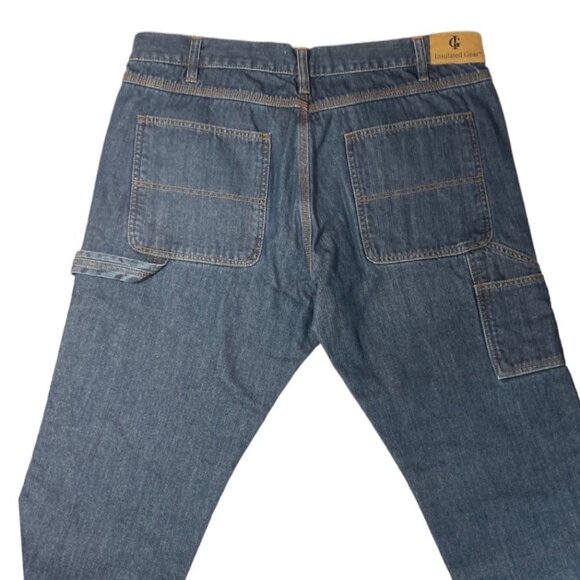 IG INSULATED GEAR Relaxed Fit Carpenter Jeans 38x32 Buffalo Plaid Flannel-Lined‎ - Picture 4 of 16